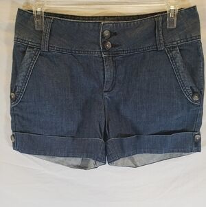 Gap Cuffed Blue Jean Shorts With Pockets Sz 6